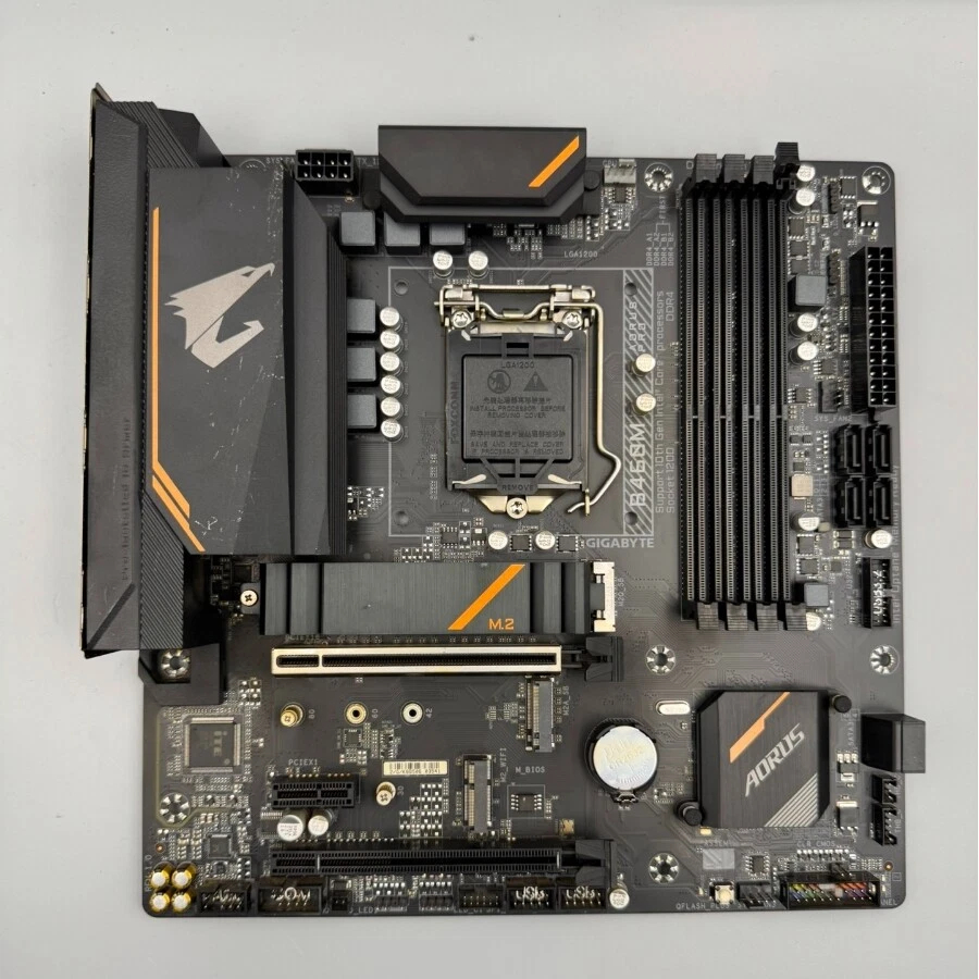 เมนบอร์ด Gigabyte B460M AORUS PRO DDR4 LGA1200 Micro ATX ใช้ทดสอบ 100%