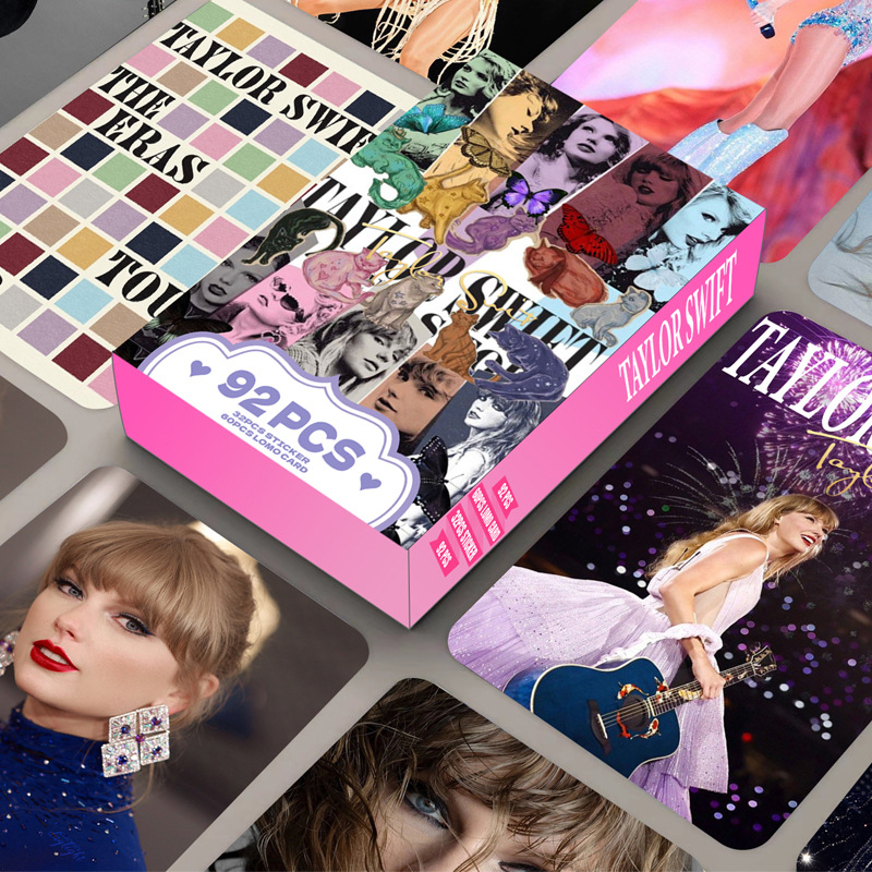Taylor Swift Photocard Lomo Card สติ๊กเกอร์โปสการ์ด 60 ชิ้นการ์ด + สติ๊กเกอร์ 32 ชิ้น