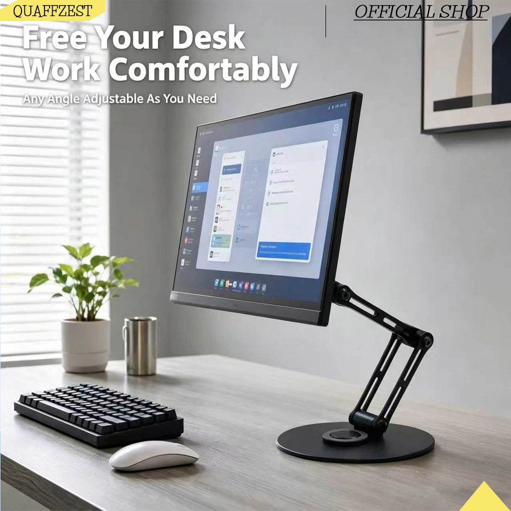 Monitor แขนพับได้แบบพกพา Monitor Pad ขาตั้ง 360 หมุนแท็บเล็ตรองรับจอแสดงผล Articulated Arm Monitor อ