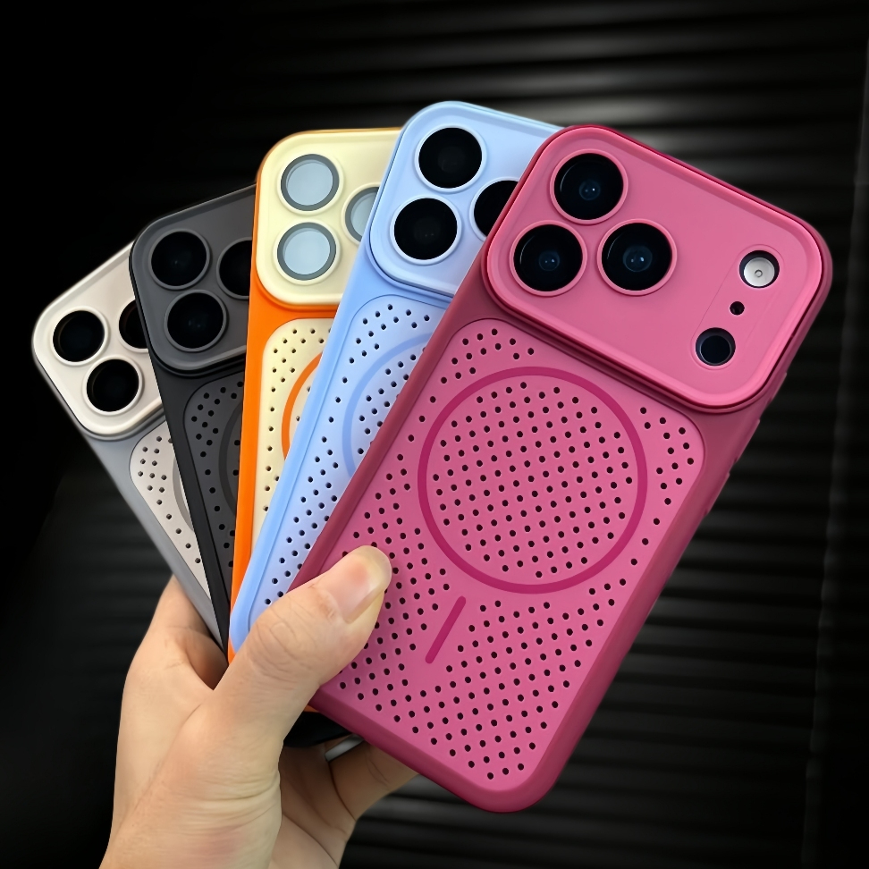 【Large Window/Cooling Matte Acrylic hard case/Blue】เคส compatible for iPhone 12 13 14 15 16 17 pro max case
