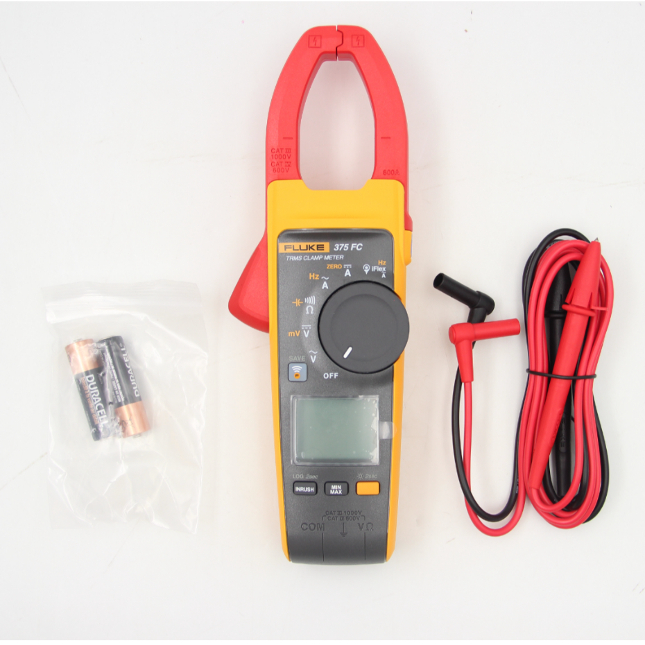 Fluke 375 FC True-RMS แคลมป์มิเตอร์ AC/DC 600A แคลมป์มิเตอร์ F375FC