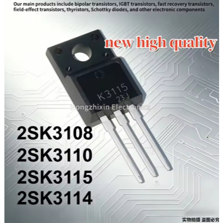 5PCS ใหม่ 2SK3108 2SK3110 2SK3115 2SK3114 K3108 K3110 K3115 K3114 TO-220F MOSFET