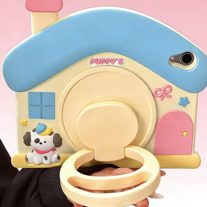 Creative 3D House ลูกสุนัขน่ารัก 360 °   Spin Holder สําหรับ Pro11 M2 Gen7 10.2 ฝาครอบ Mini6/7 Ipad9