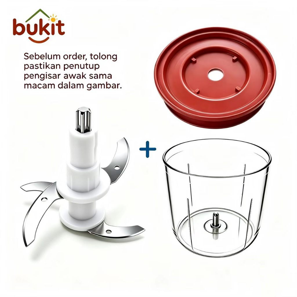 YOTEX ชุดอะไหล่ ถ้วย+ฝาปิด+ใบมีด เครื่องบดอาหาร เครื่องบดหมู เครื่องทำอาหารเด็ก 1000ml