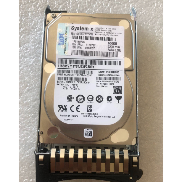 สําหรับ IBM 81Y9727 81Y9726 81Y3857 500G SATA 2.5 นิ้ว 7200 RPM ฮาร์ดไดรฟ์