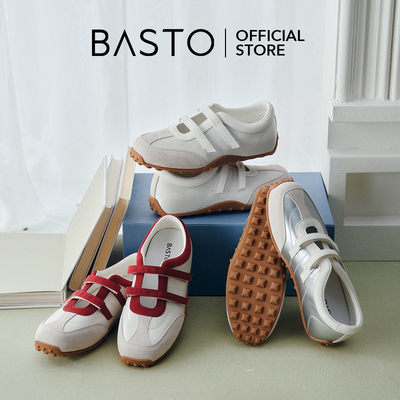 BASTO Women's Ballet Sneakers รองเท้าบัลเล่ต์ รองเท้าผ้าใบ D3227