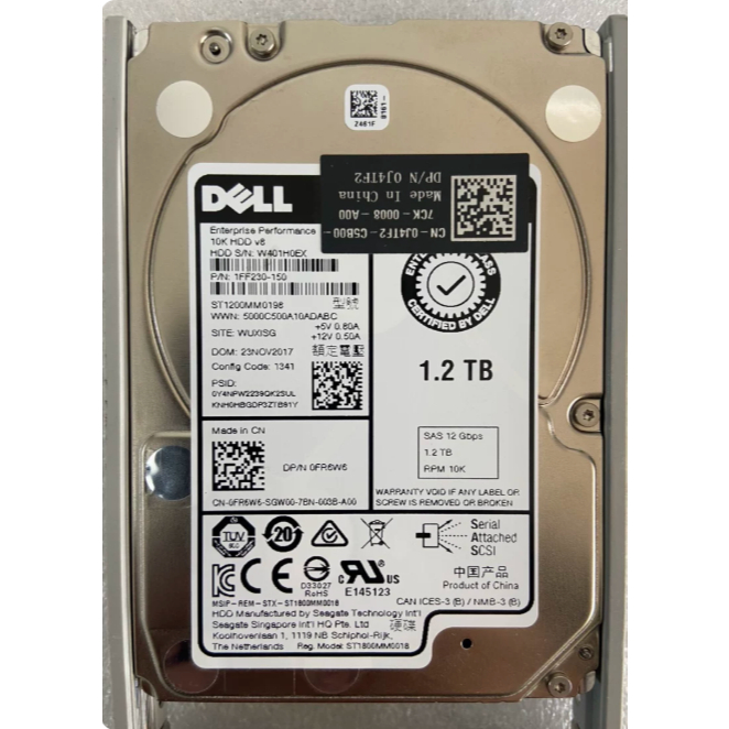 สําหรับ DELL 0FR6W6 ST1200MM0198 1.2T SAS 12G10K 2.5 FR6W6 server hard drive