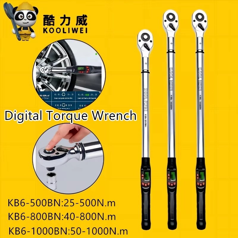 KOOLIWEI KB6 Series ประแจแรงบิดดิจิตอล 3/4" 25‐1000N.m ±2% 999Mem Heavy-Duty รถบรรทุกเครื่องจักรซ่อม