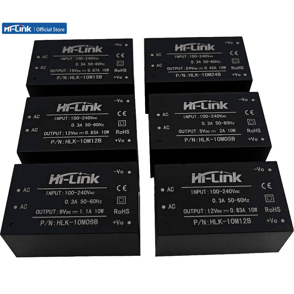 Hi-Link ROHS 10M03B 10M05B 10M12B 10M15B 10M24B 10W 110V 220V ถึง 3V 5V 9V 12V 15V 24V AC/DC ขั้นตอน