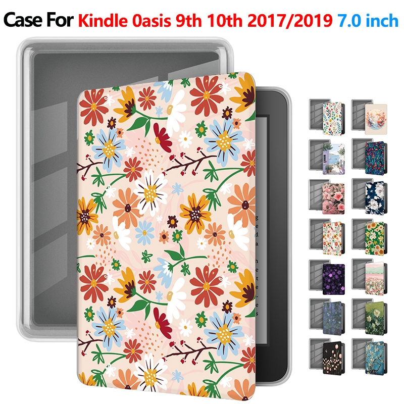 สําหรับ Kindle 0asis 9th 10th Gen 0asis2 0as3 CN24W1 SBIN40 7.0 ทาสีดอกไม้อะคริลิค E-Book ฝาครอบกรณี
