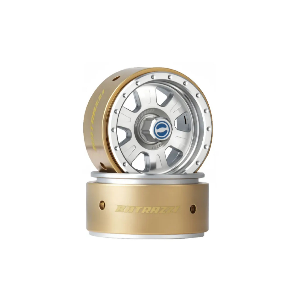 BATRAZZI Aluminium 1.2" Rogue Beadlock Wheels สีเงิน (2 ชิ้น)