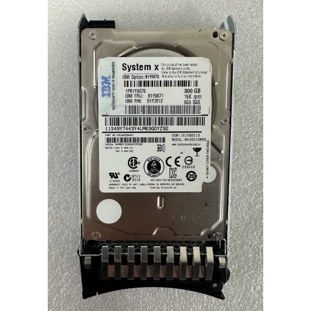 สําหรับ IBM เซิร์ฟเวอร์ฮาร์ดไดรฟ์ 300G 15K SAS 2.5 6GB 81Y9671 81Y3812 81Y9670