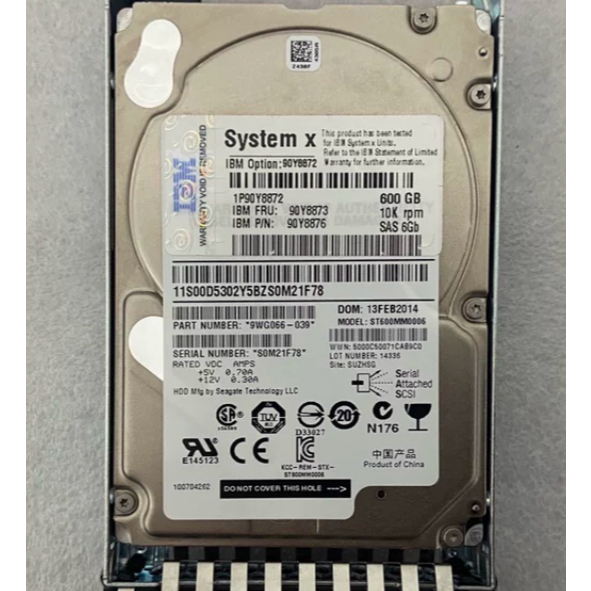 สําหรับ IBM 90Y8876 90Y8873 600G 10K SAS 6G 2.5 M3 M4 server hard drive