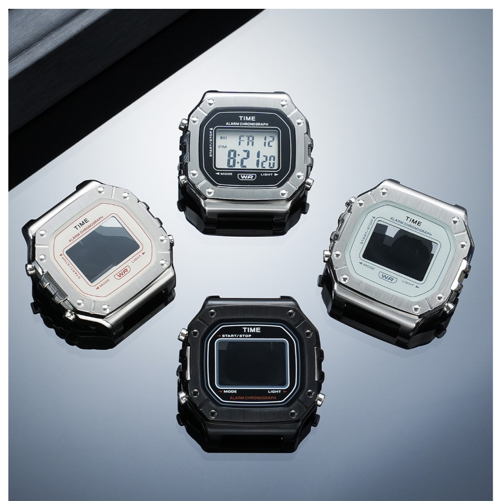 เหมาะสําหรับ casio casio Small Square W-218H Series ดัดแปลงอัพเกรดเคสสแตนเลส W-218HD-1A เคสโลหะเคสเห