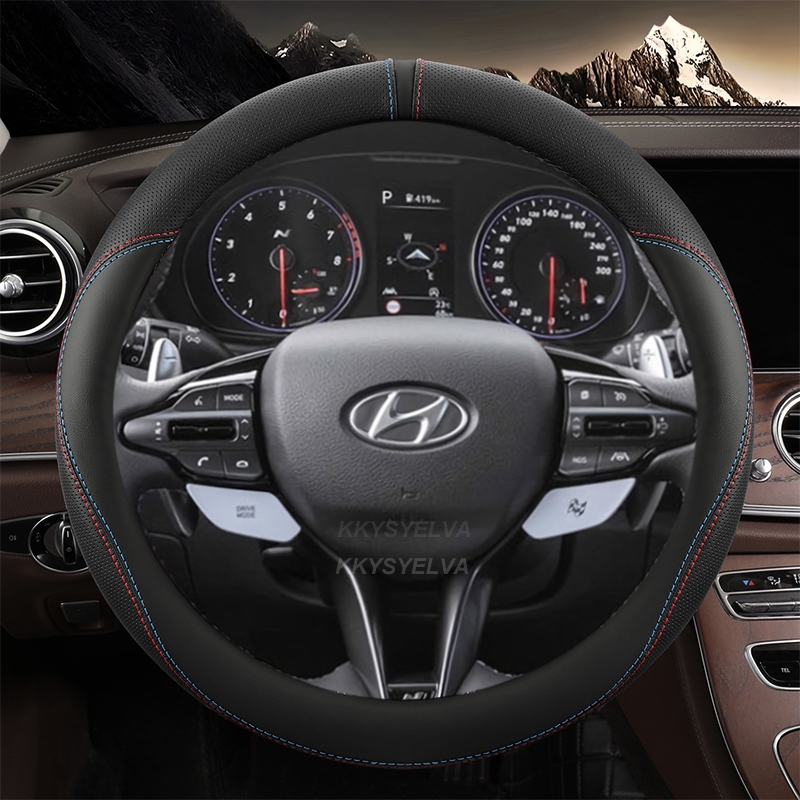 พวงมาลัยรถ 38 ซม.สําหรับ Hyundai i30 Creta Tucson ix35 Solaris Elantra Santa Fe Kona i40 Palisade อุ