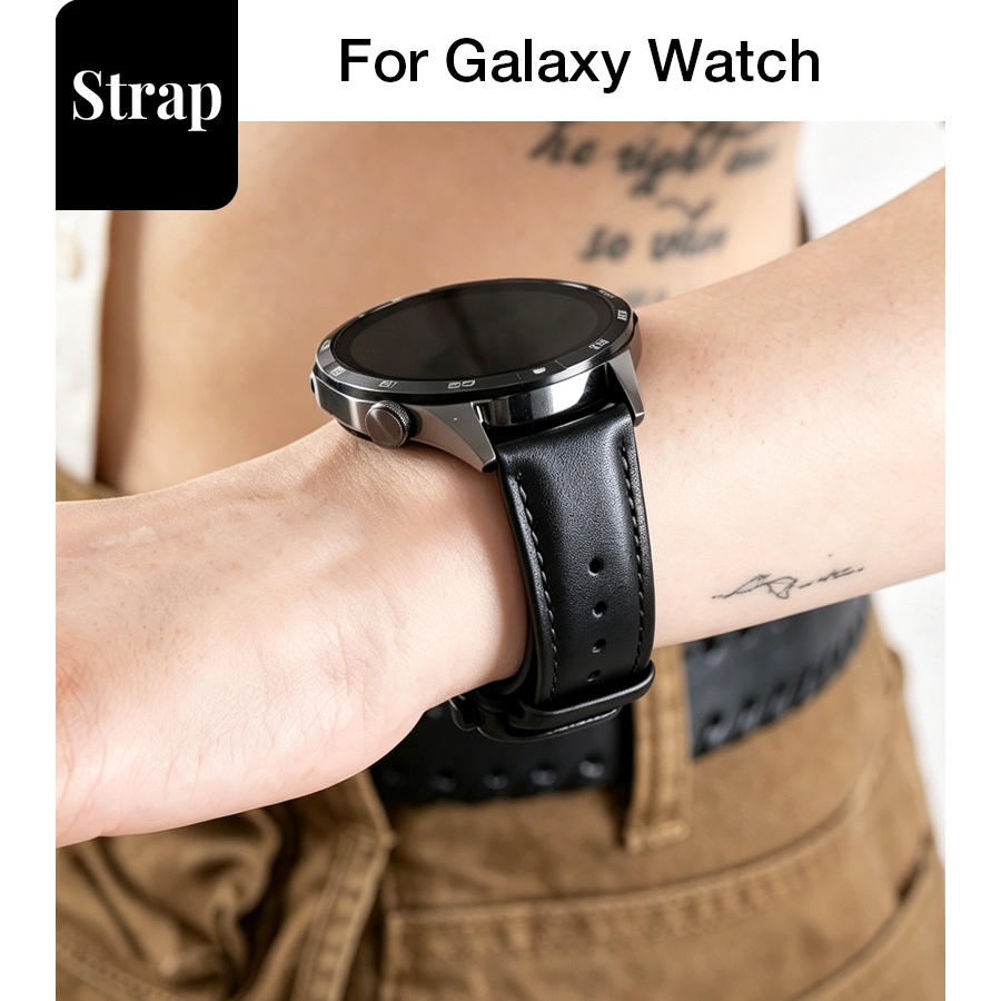 คุณภาพสูง เหมาะสําหรับ Samsung Galaxy Watch 9 7 6 Fit3 สายนาฬิกา Samsung Retro เอวเล็กนุ่มหนังแท้ Do