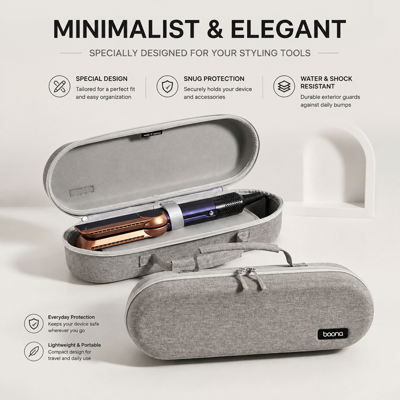 baona สําหรับ Dyson Straightener Storage Bag สําหรับ Dyson Airstrait Gadget Travel Organizer Case