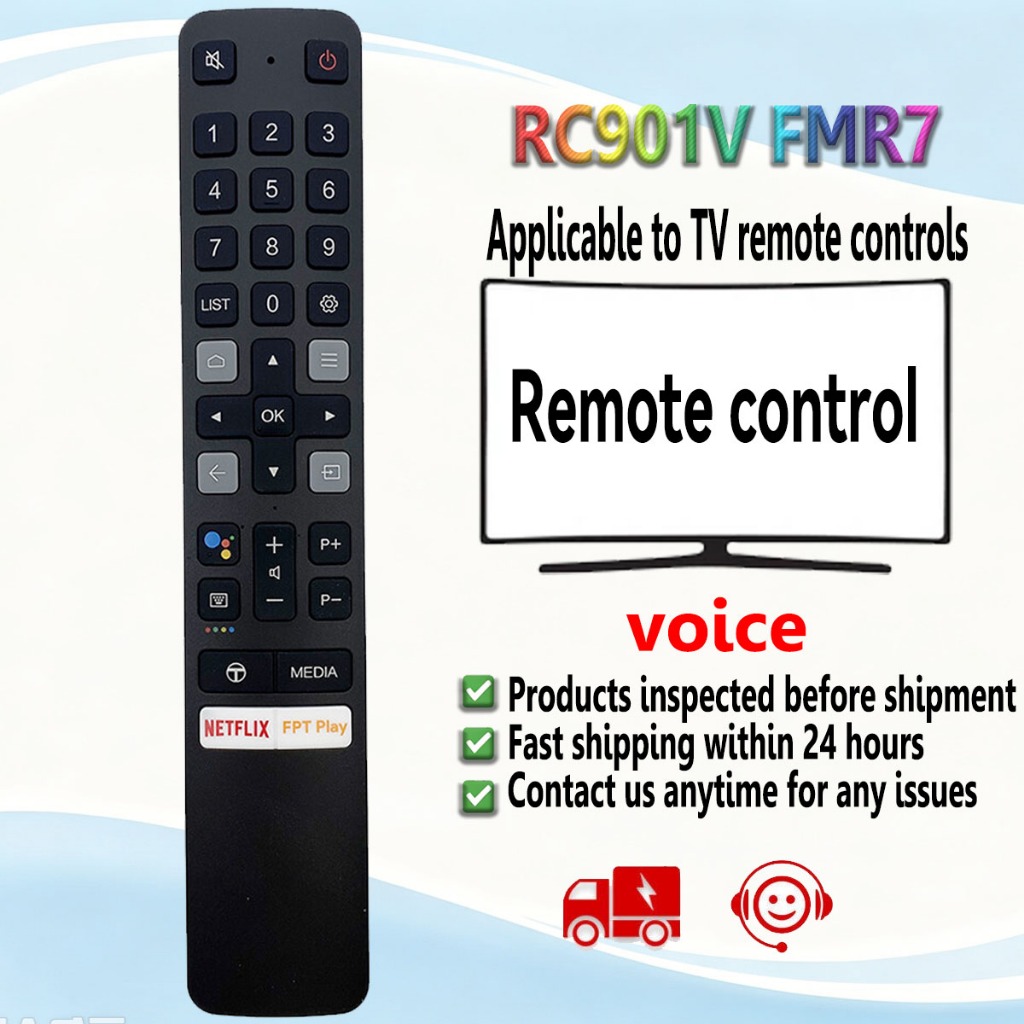 RRC901V FMR7 เปลี่ยนเสียงรีโมทคอนโทรลสําหรับทีวี 50P65US 50P615 55P65US 55P615 65P65US 65P615 50P6US