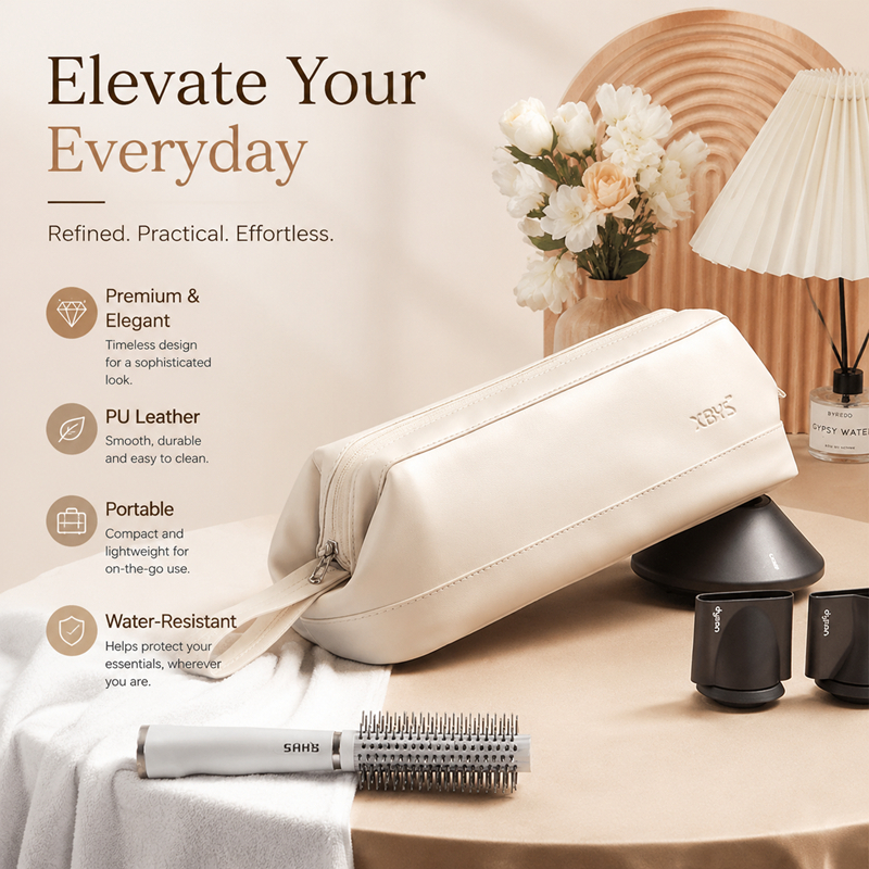 baona/ XBYS กระเป๋าหนัง PU กันน้ํา สําหรับจัดเก็บไดร์เป่าผม Dyson Supersonic Dyson Airwrap
