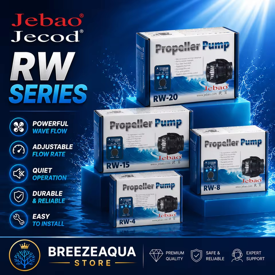 Jebao Jecod 110~240V RW4 RW8 RW15 RW20 ปั๊มขนแกะปะการัง Marine Aquarium Wavemaker Coral Reef ถังปลา