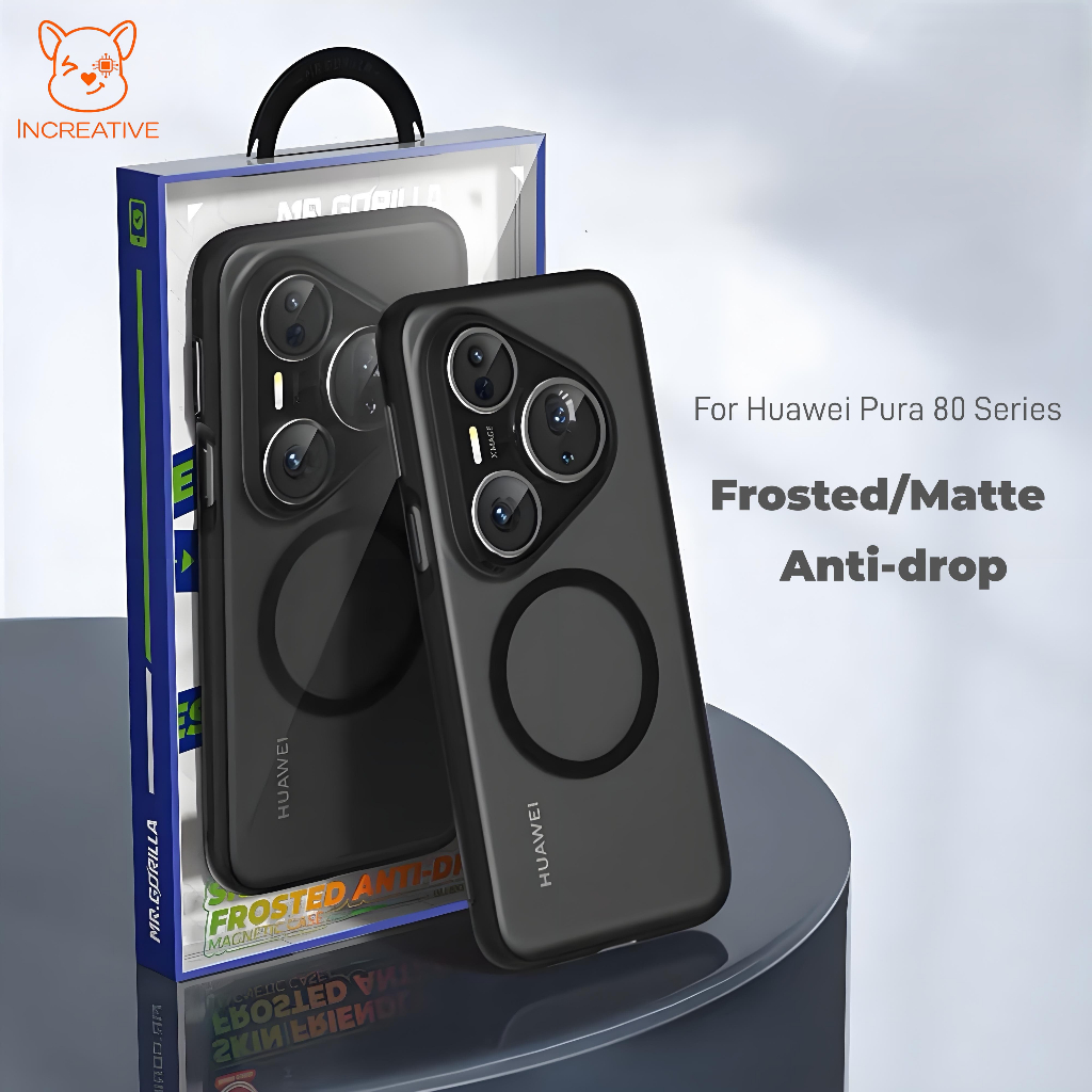 Blueo Frosted Anti-drop Magnetic case สําหรับ Huawei Pura 80 Pro + / Ultra P80pro P80ultra ป้องกันลา