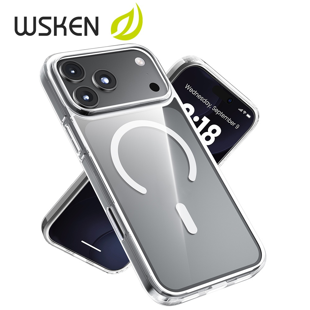 WSKEN เคสใส for iPhone 18ProMax/18Pro/17ProMax/17Pro กันกระแทก มีแม่เหล็ก ดูดแน่น สำหรับ ไอโฟน 16ProMax 18 17 16 15 Pro Plus กันตก กันรอยนิ้วมือ Magntic Case