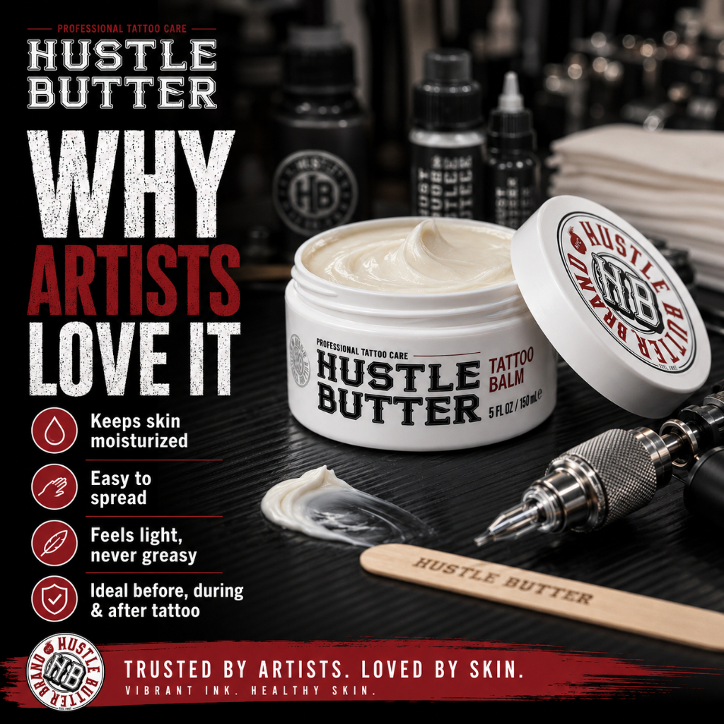 Hustle Butter Tattoo Repair BalmTattoo Aftercare Balm Tattoo Repair Cream Moisturizer Vegan Tattoo C