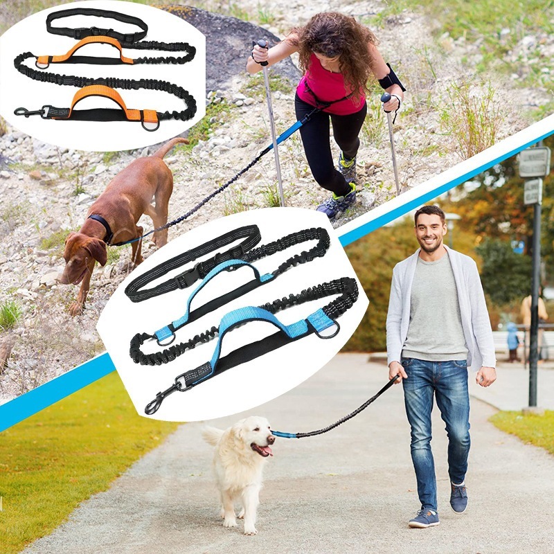[พร้อมส่ง] สายจูงสุนัข วิ่ง คาดเอว Hands Free Dog Leash สายจูงลดแรงกระชาก สายจูงบันจี้ มีแถบสะท้อนแสง สำหรับวิ่ง จ๊อกกิ้ง เดินป่า