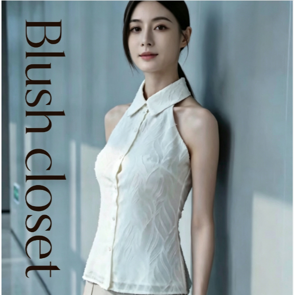 สีขาวHalter Camisoleผู้หญิงฤดูร้อนด้านในHigh-End Feelingสาวร้อนเซ็กซี่สวมใส่ด้านนอกเสื้อโปโลเสื้อแขนกุด