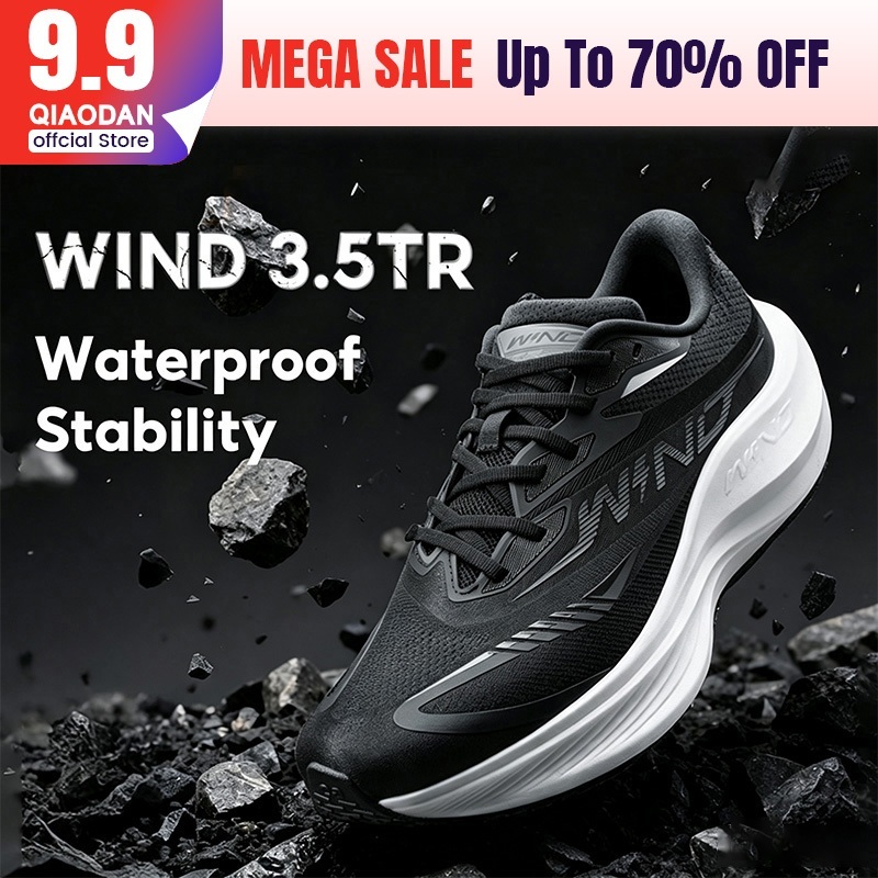 Qiaodan WIND 3.5TR รองเท้าวิ่งผู้ชายฤดูหนาวการฝึกอบรม Shock ดูดซับ Anti-Slip Rebound QDB023254297