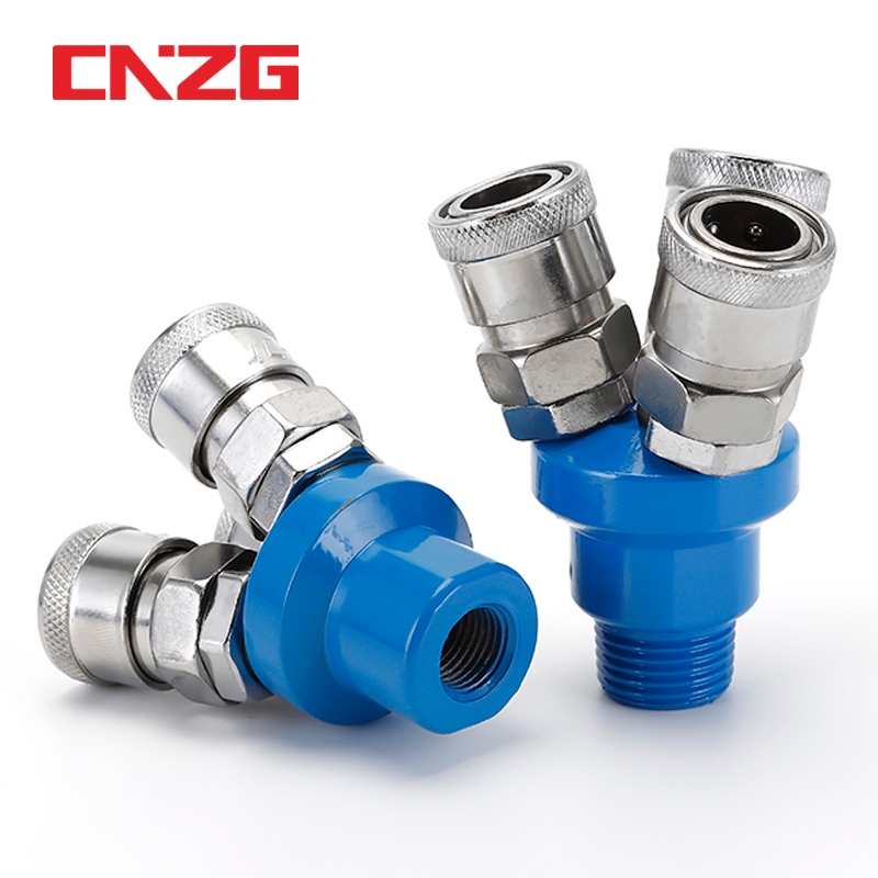 CNZG SMV SMY ข้อต่อคอปเปอร์ 2 ทาง 3 ทาง แยก2ทางMulti coupler round เกลียวใน 2 4 หุน 1/4 1/2 สำหรับเชื่อมต่อสายลมจากท่อส่งลมอัด