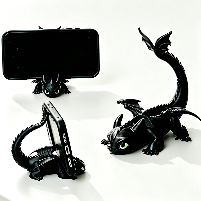 Toothlessวิธีฝึกของคุณมังกรฟันที่วางโทรศัพท์มือถือ 3ง การพิมพ์ตกแต่งเดสก์ท็อปที่สร้างสรรค์