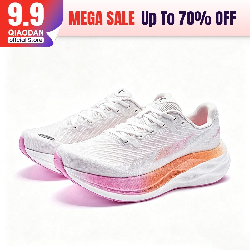 【WIDE FIT】Qiaodan LH600 2.0 รองเท้าวิ่งผู้หญิงพื้นหนาเบาะกว้าง Stable Jog Breathable QXB022263229