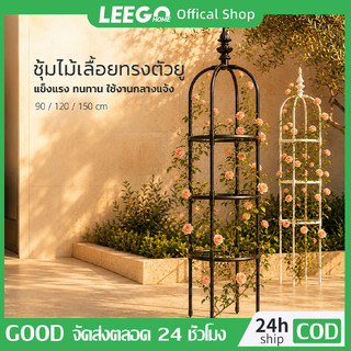 LEEGO หวายชั้นวางกุหลาบสแตนเลสโลหะภายในแกนสารต้านอนุมูลอิสระเคลือบหวายพืชชั้นวางหวายชั้นวางกุหลาบ