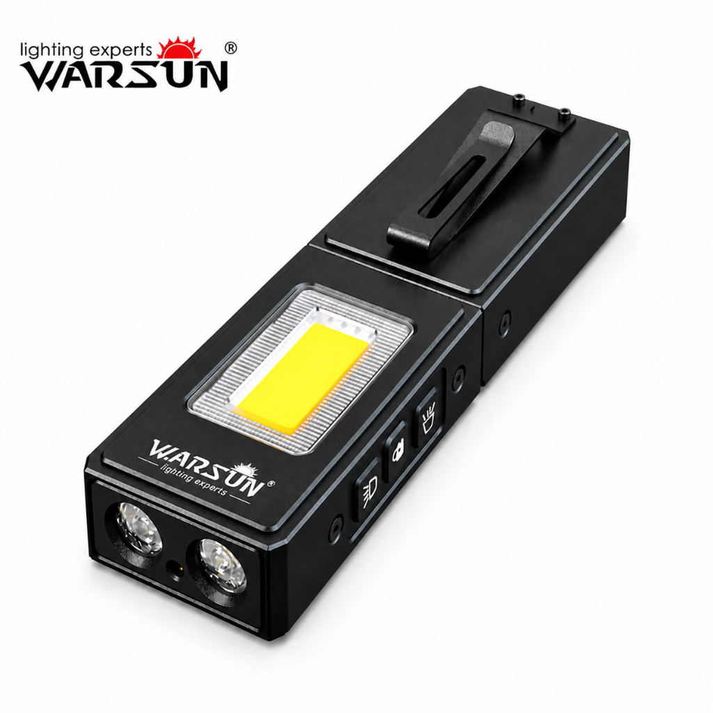 Warsun DT013 ไฟฉายแรงสูง LED ไฟฉาย EDC มัลติฟังก์ชั่น ไฟฉายพกพา ชาร์จ Type-C เลเซอร์สีเขียว RGB ไฟด้านข้าง แคมป์ปิ้ง