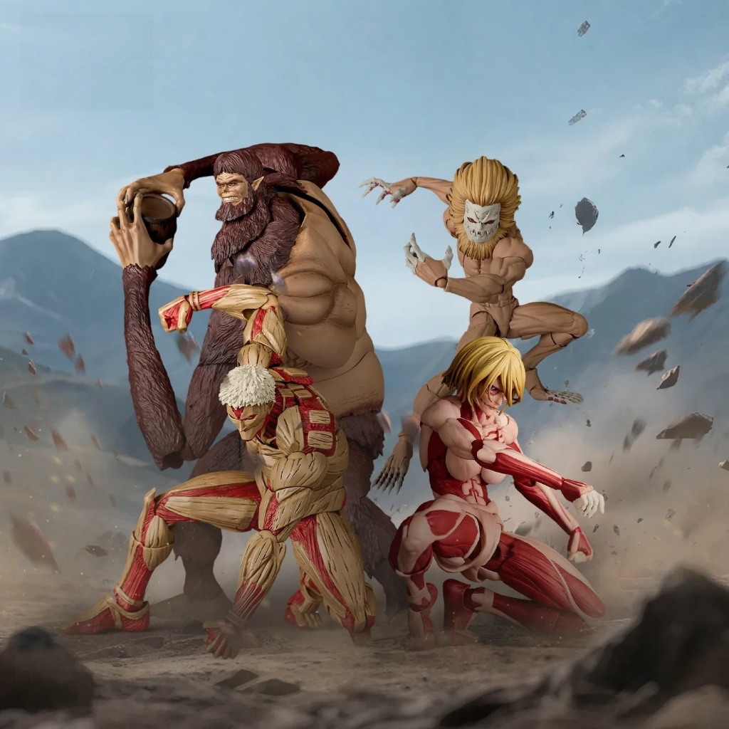Attack on Titan Allen Armored Titan Lena Female Titan ของเล่นโมเดลเคลื่อนย้ายได้