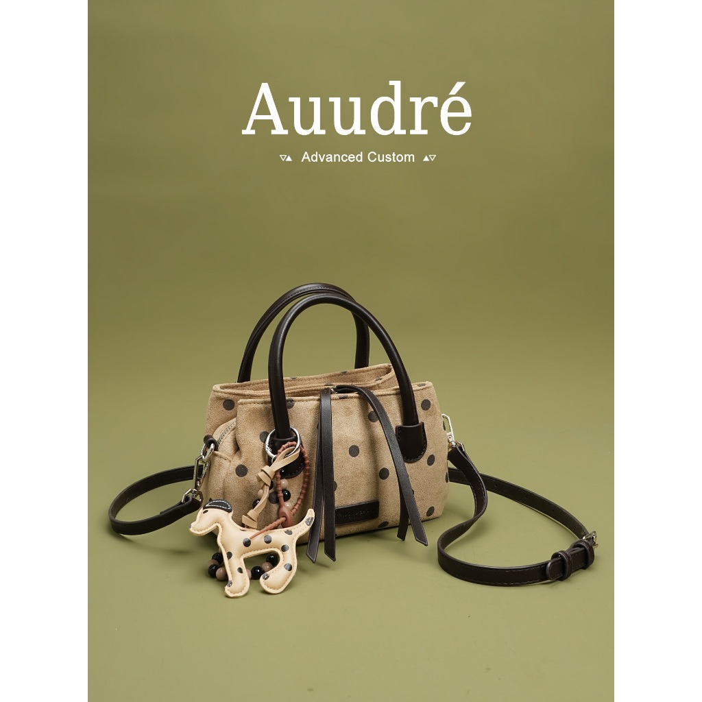 Auudre Polka Dot กระเป๋าถือหญิง All-Match Commuter Messenger กระเป๋าใบเล็ก