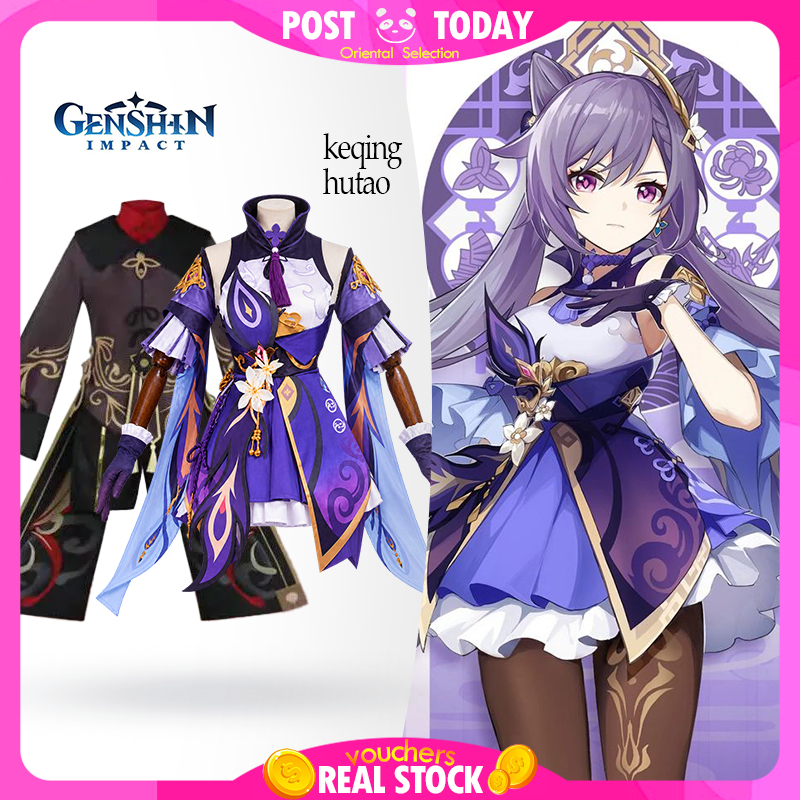 🌸🇹🇭พร้อมส่ง🇹🇭 Genshin Impact Klee Keqing Hu Tao Cosplay Costume ชุดตัวละครเกมอนิเมะ สำหรับงานคอสเพลย