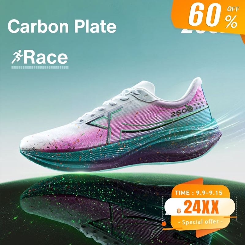 【xtep】260X | รองเท้าวิ่งแข่งแผ่นคาร์บอนมาราธอน สําหรับผู้ชาย 85% Racing Carbon plate Running Shoe