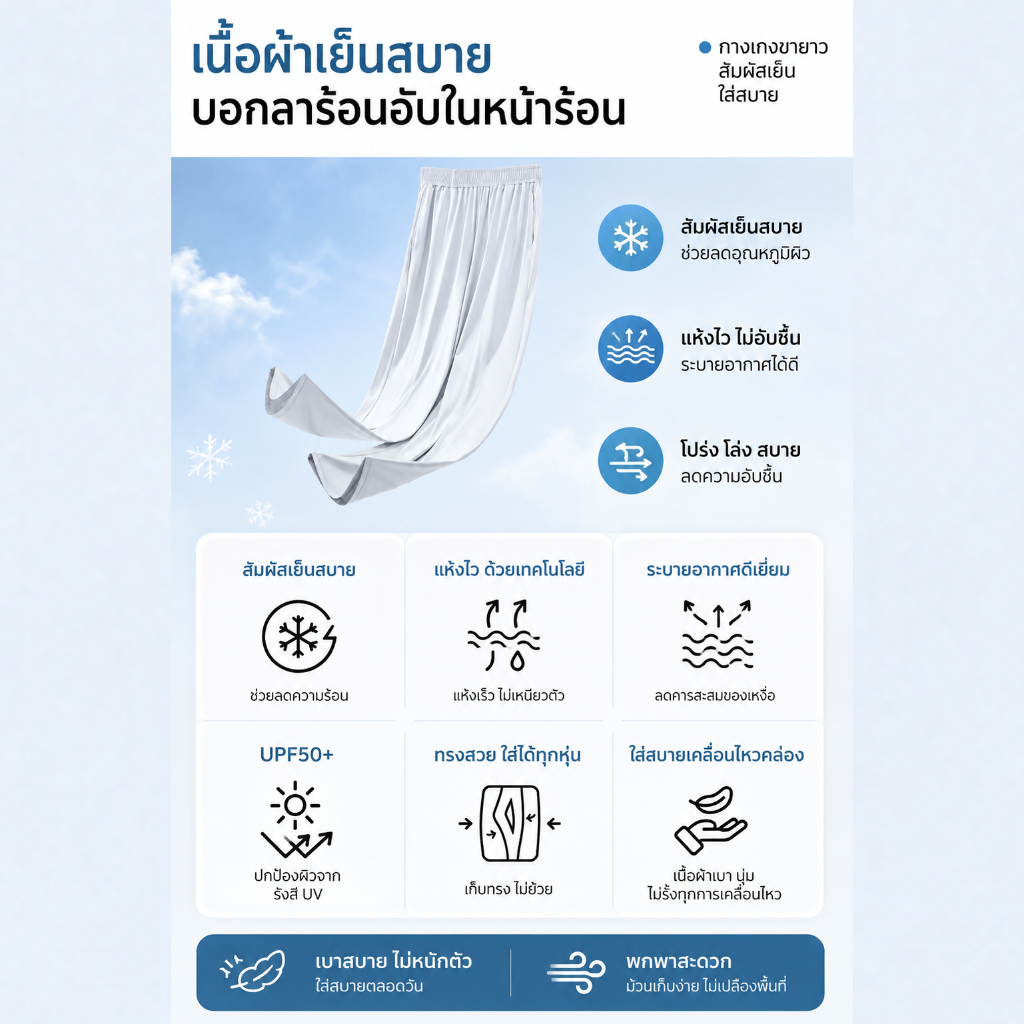 [ พร้อมส่งภายในวันที่สั่ง ] VVC กางเกงขากว้างกันแดดผู้หญิง UPF200+ เนื้อผ้าเย็นสบายสำหรับชีวิตประจำวัน กางเกงผู้หญิง กางเกงกีฬา กางเกงแฟชั่น — صورة 2