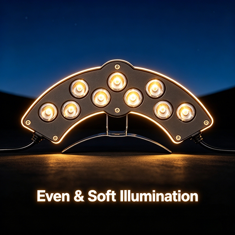 Led9 led9W อาคารโบราณลูกฟูกแสงกลางแจ้งกันน้ํากระเบื้อง Light Pavilion วัดหลังคาแสงหลังคาภูมิทัศน์ Mo