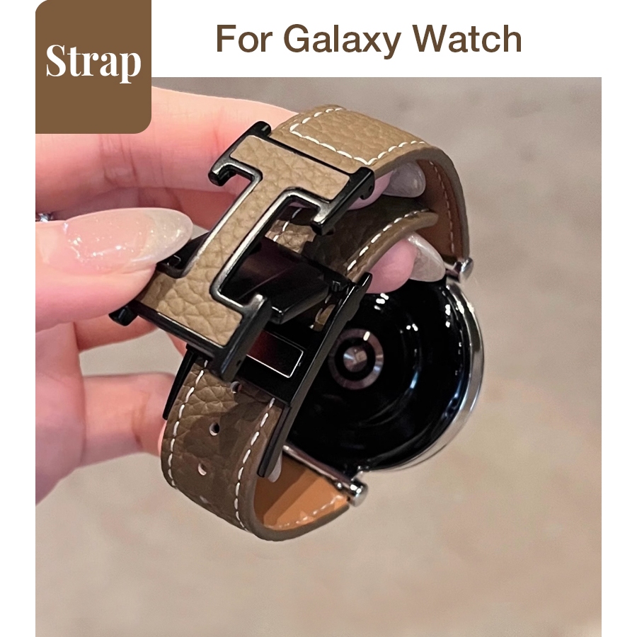 คุณภาพสูง เหมาะสําหรับ Samsung Galaxy Watch 9 7 6 Fit3 สายนาฬิกา Samsung รุ่นกว้างทุกวัน H หัวเข็มขั