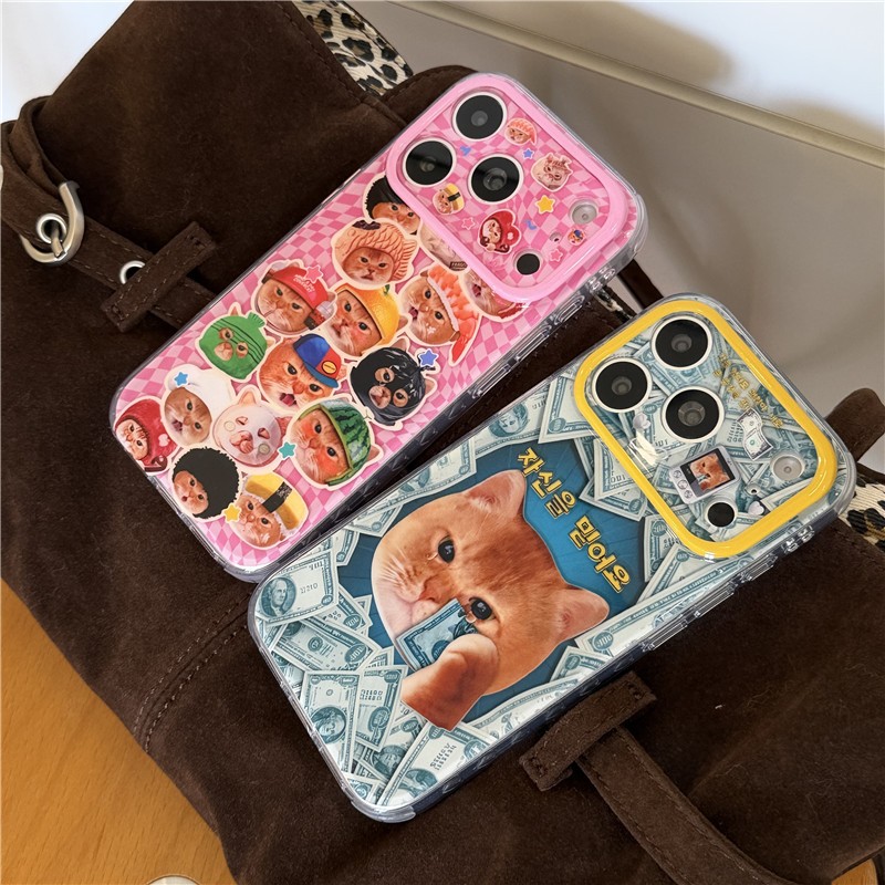 IPhone 17 Pro max US dollar cat pattern วัสดุ TPU เคสโทรศัพท์กระบวนการ IMD