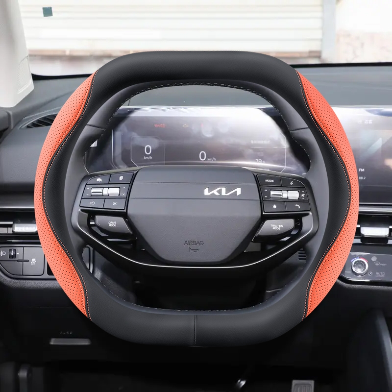 หนังไมโครไฟเบอร์พวงมาลัยรถสําหรับ KIA Stonic GT Line Sportage K4 K9 EV5 EV9 GT 2026 2024 อุปกรณ์เสริ