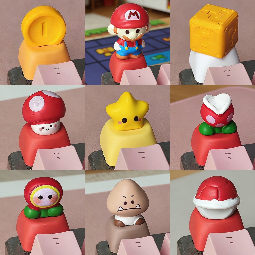 คีย์แคป DIY Super Mario น่ารัก สำหรับคีย์บอร์ดกลไก แต่งโต๊ะเกมมิ่งสวยงาม ของขวัญสุดพิเศษ