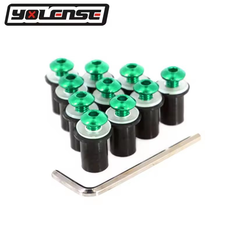 รถจักรยานยนต์สลักเกลียวกระจกสกรู Nut Fastener Kit M5 5 มม.สําหรับ KAWASAKI Z650 Z750 Z800 Z900 Z1000
