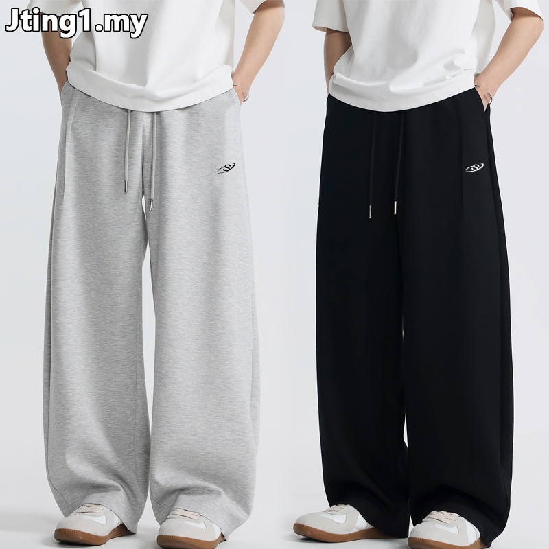 Seluar Baggy Lelaki Baggy Track Lelaki Sweatpants Men Baggyกางเกงผู้ชายหลวมตรงกางเกงตัดผู้ชาย Seluar