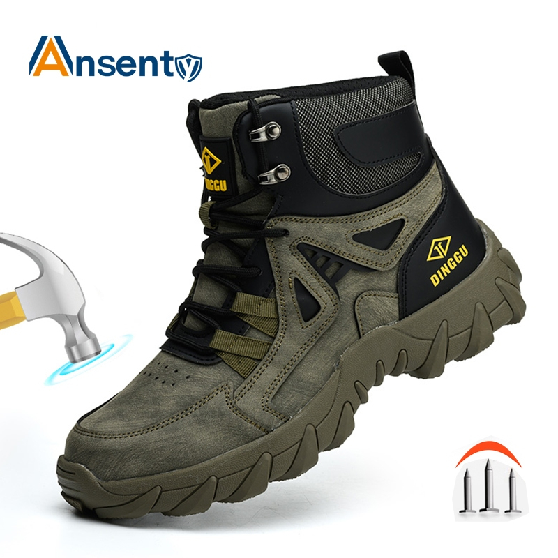 ANSENTY รองเท้าเซฟตี้ safety ป้องกันถูกกระแทกและป้องกันการเจาะ 40-46