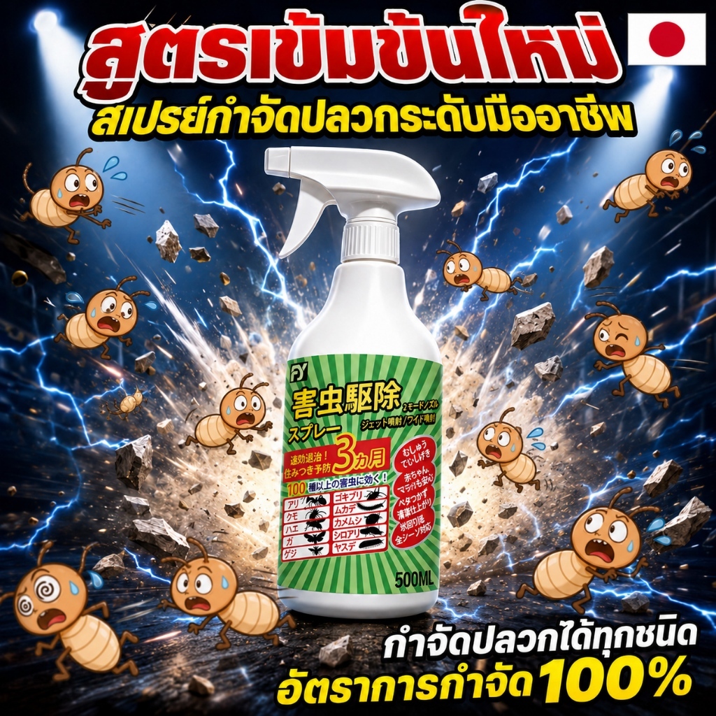 สูตรเข้มข้น ยาฉีดมด กําจัดมด สเปรย์กำจัดปลวก ยามด อัตราการกำจัด 100%