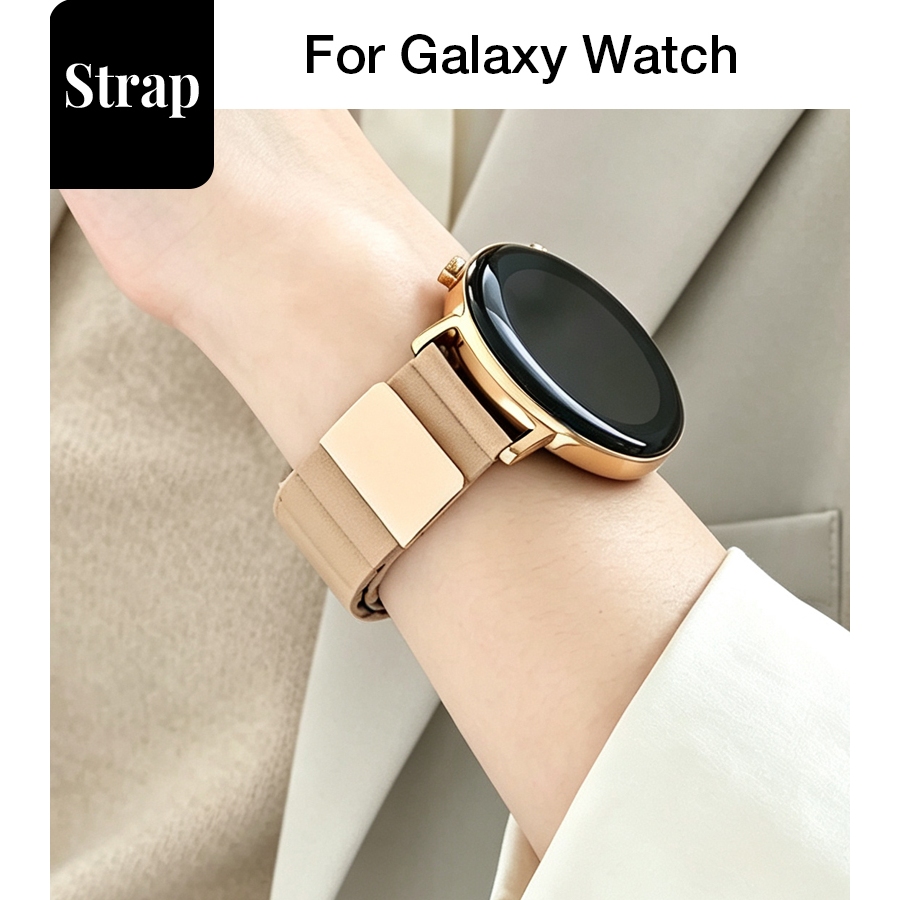 คุณภาพสูงเหมาะสําหรับ Samsung Galaxy Watch 9 7 6 Fit3 กีฬา Samsung สายนาฬิกาย้อนกลับหัวเข็มขัดแม่เหล
